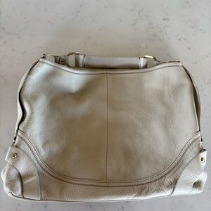 Oroton Cream Leather Shoulder Bag